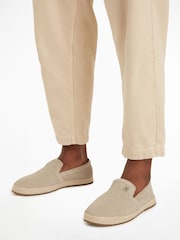 Tommy Hilfiger Cream Classic Suede Shoes - Image 4 of 4