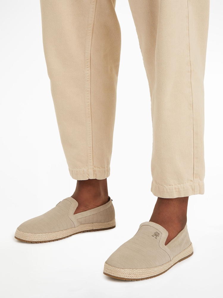 Tommy Hilfiger Cream Classic Suede Shoes - Image 4 of 4