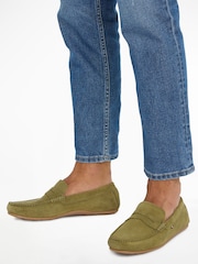 Tommy Hilfiger Green Casual Suede Driver Shoes - Image 3 of 4