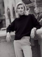 The Set Black/Cream 2 Pack Relaxed Turtleneck Jumpers - Image 3 of 8