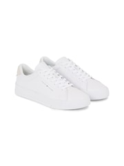 Tommy Hilfiger White Court Leather Sneakers - Image 1 of 1