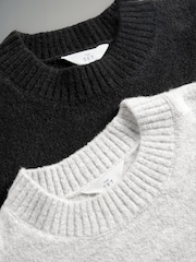 The Set Black/Cream 2 Pack Relaxed Knitted Tank Tops - Image 8 of 9