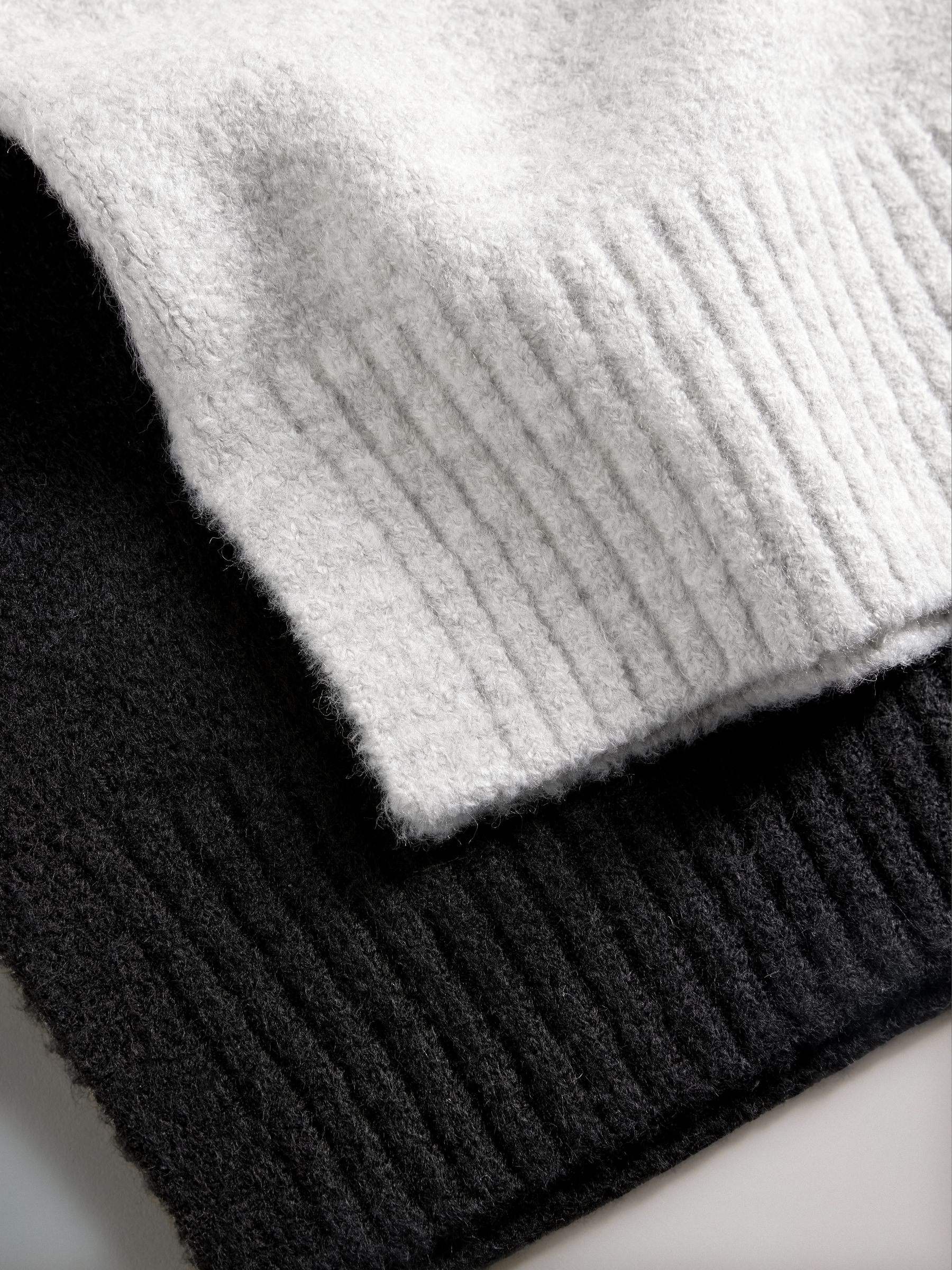 Buy The Set Black/Cream 2 Pack Relaxed Knitted Tank Tops