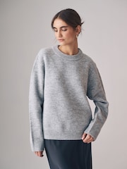 The Set Black/Grey/Soft Pink 3 Pack Relaxed Drop Shoulder Jumper - Image 1 of 7