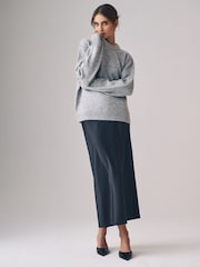 The Set Black/Grey/Soft Pink 3 Pack Relaxed Drop Shoulder Jumper - Image 3 of 7