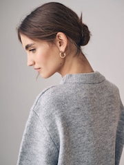The Set Black/Grey/Soft Pink 3 Pack Relaxed Drop Shoulder Jumper - Image 5 of 7