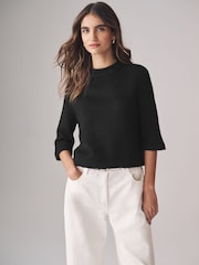 The Set Black/Grey 2 Pack Knitted T-Shirts - Image 2 of 6