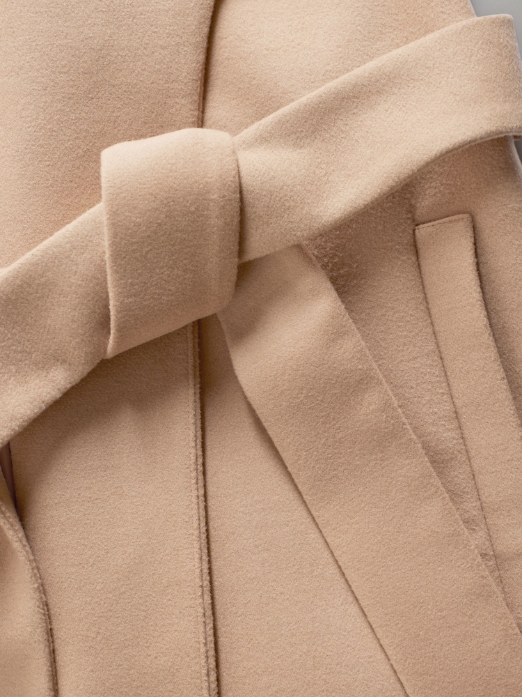 The Set Camel Belted Wrap Coat - Image 6 of 6