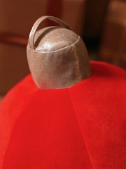 Red Christmas Bauble 3D Cushion - Image 2 of 3