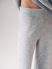 The Set Grey 2 Piece Knit Hoodie & Wide Leg Trousers Coord - Image 7 of 9