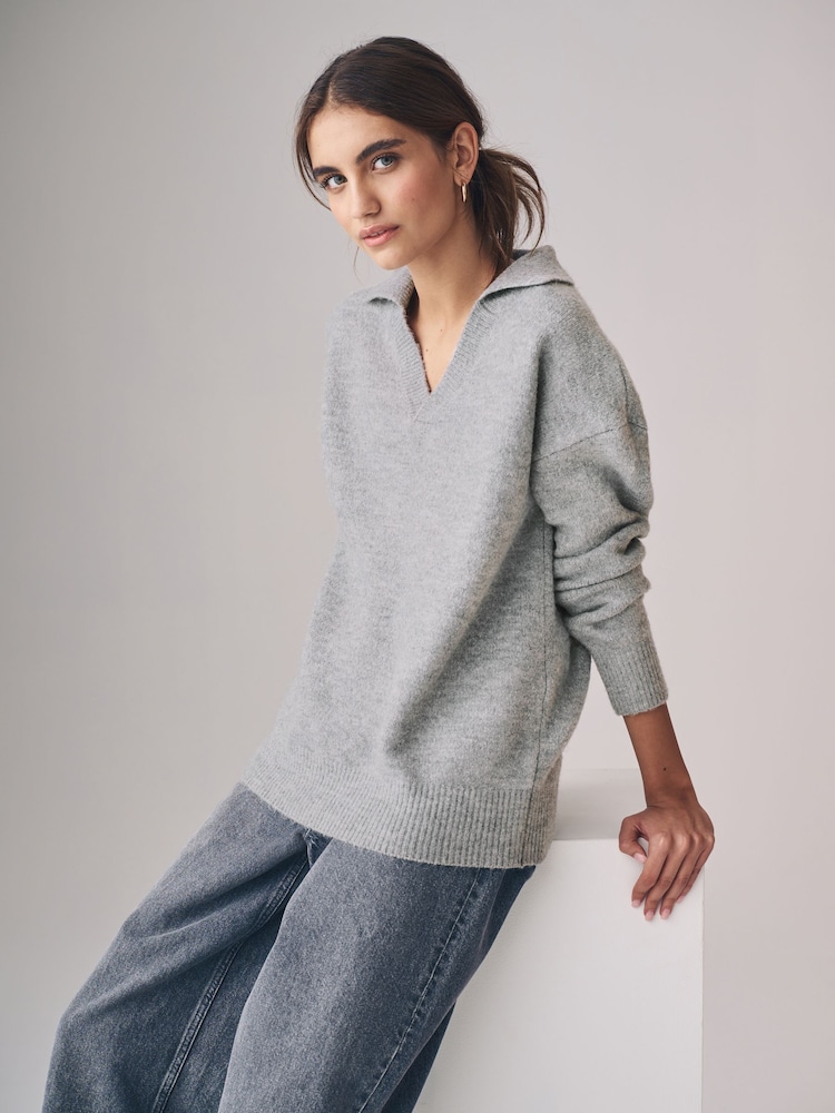 The Set 2 Pack Relaxed Collared Jumpers - Imagen 1 de 7 The Set 2 Pack Relaxed Collared Jumpers - Imagen 1 de 7