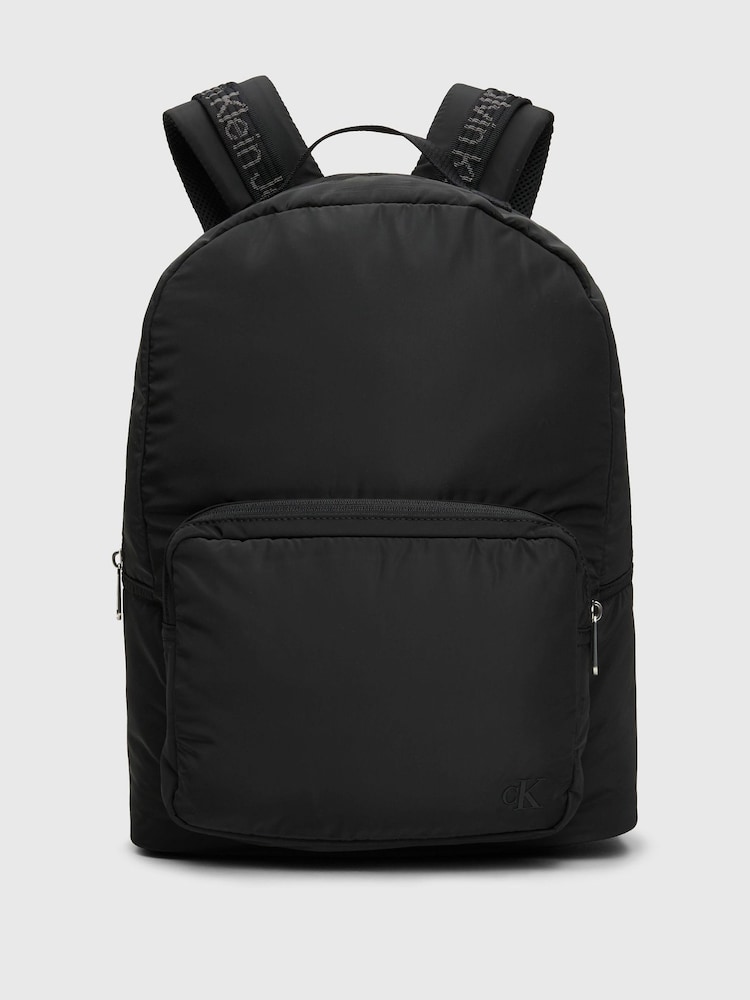 Calvin Klein Black Zip Campus Backpack - Image 2 of 6 Calvin Klein Black Zip Campus Backpack - Image 2 of 6