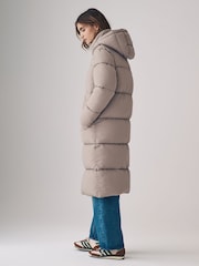 The Set Neutral Hooded Longline Padded Coat - Image 4 of 9