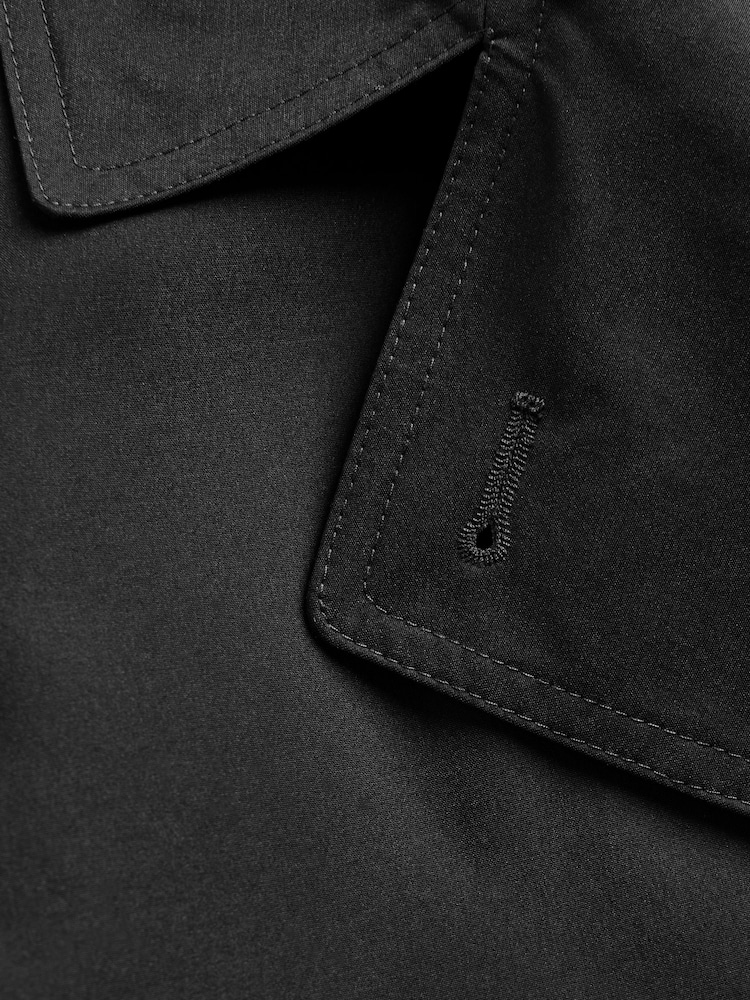 The Set Black Belted Trench Coat - Image 6 of 7