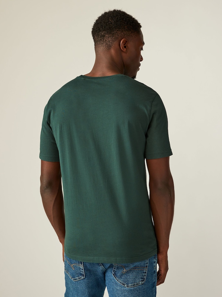 Dennengroen - Slim Fit - Essentieel katoenen T-shirt met ronde hals - Image 3 of 7