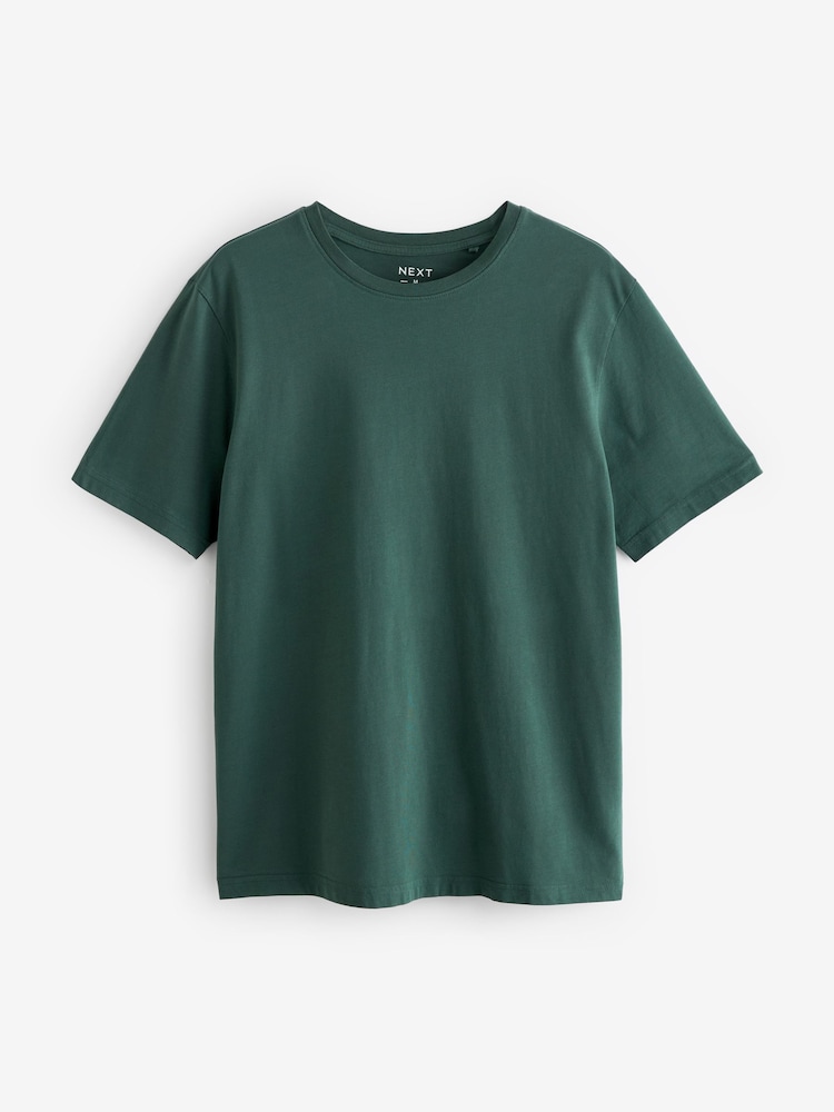 Dennengroen - Slim Fit - Essentieel katoenen T-shirt met ronde hals - Image 5 of 7