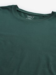 Green Pine Slim Fit Essential Crew Neck Cotton T-Shirt - Image 6 of 7
