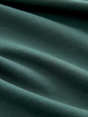 Green Pine Slim Fit Essential Crew Neck Cotton T-Shirt - Image 7 of 7