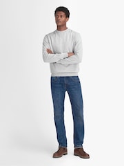 Barbour® Grey Beckhill Crew Neck 100% Cotton Sweatshirt - Image 1 of 6