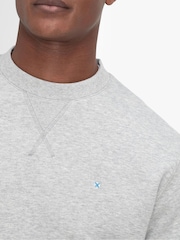 Barbour® Grey Beckhill Crew Neck 100% Cotton Sweatshirt - Image 5 of 6