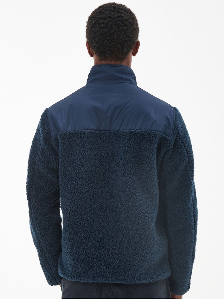 Barbour® Navy Hobson Zip Through Fleece - Image 2 of 7 Barbour® Navy Hobson Zip Through Fleece - Image 2 of 7