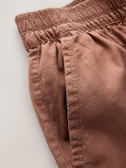 Camel Brown Stretch Linen Blend Culotte Trousers - Image 5 of 6