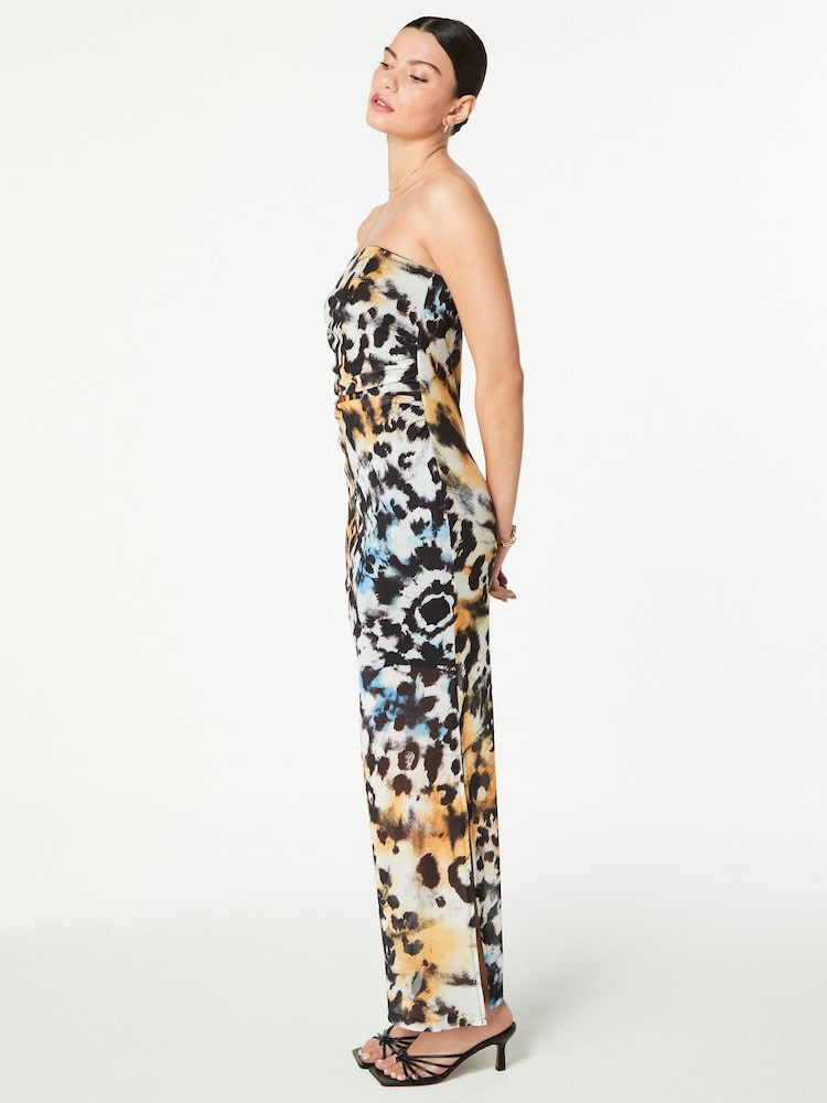 Animal Bandeau Mesh Jersey Dress - Image 1 of 6