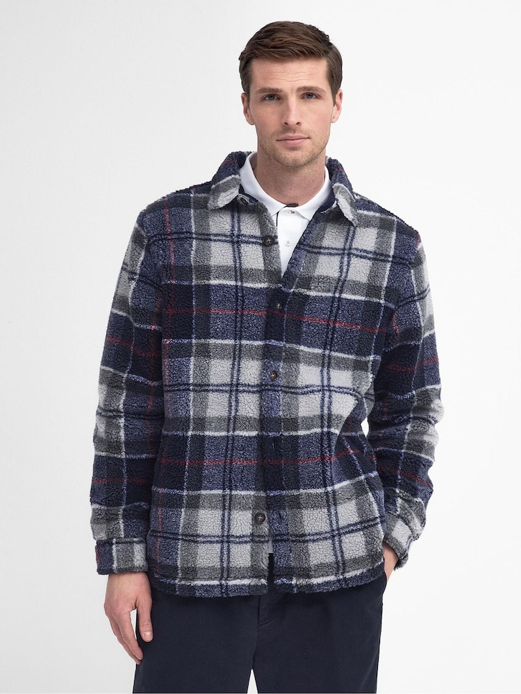 Barbour® Grey Bryson Fleece Overshirt - Image 1 of 7 Barbour® Grey Bryson Fleece Overshirt - Image 1 of 7