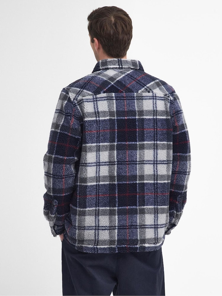 Barbour® Grey Bryson Fleece Overshirt - Image 2 of 7 Barbour® Grey Bryson Fleece Overshirt - Image 2 of 7