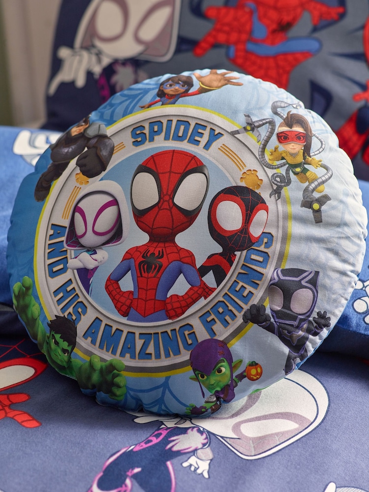 Blue Spidey and His Amazing Friends 100% Cotton Cushion - Image 2 of 3