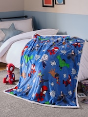 Blue Spidey Super Soft Fleece Throw Blanket - Image 1 of 4