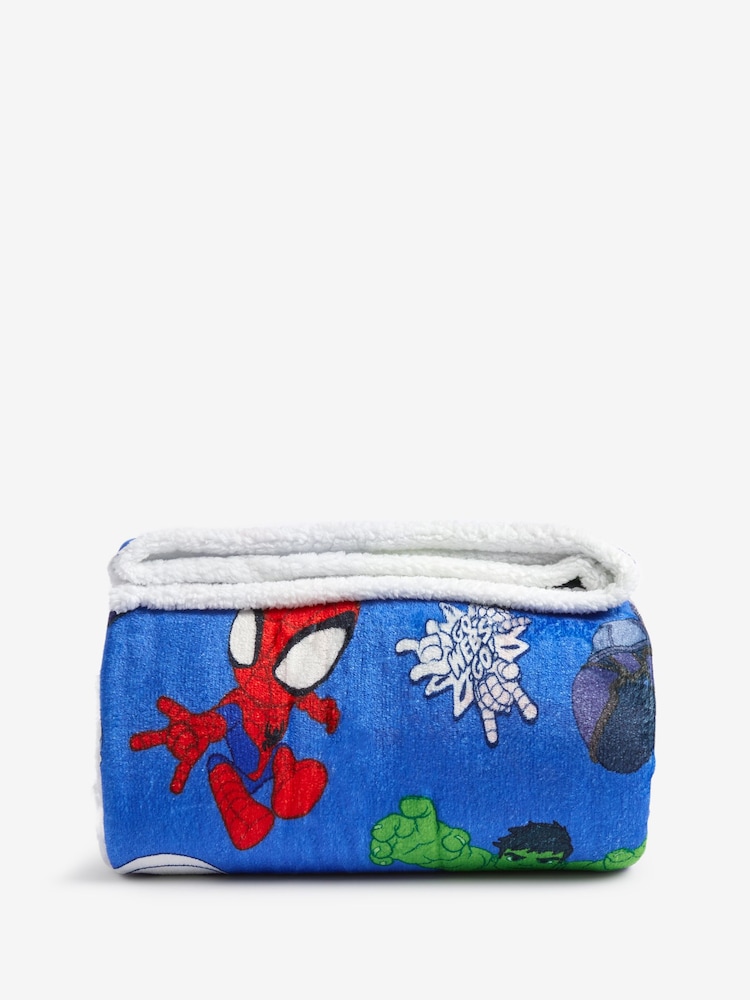 Blue Spidey Super Soft Fleece Throw Blanket - Image 3 of 4