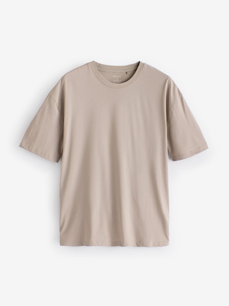 Blues/Green/Purple/Neutral Essential Cotton T-Shirts Relaxed Fit 5 Pack - Image 13 of 16