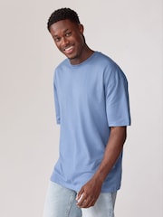 Blues/Green/Purple/Neutral Essential Cotton T-Shirts Relaxed Fit 5 Pack - Image 2 of 16