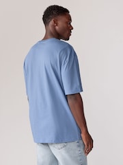 Blues/Green/Purple/Neutral Essential Cotton T-Shirts Relaxed Fit 5 Pack - Image 4 of 16