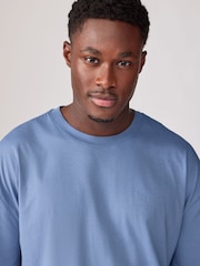 Blues/Green/Purple/Neutral Essential Cotton T-Shirts Relaxed Fit 5 Pack - Image 5 of 16