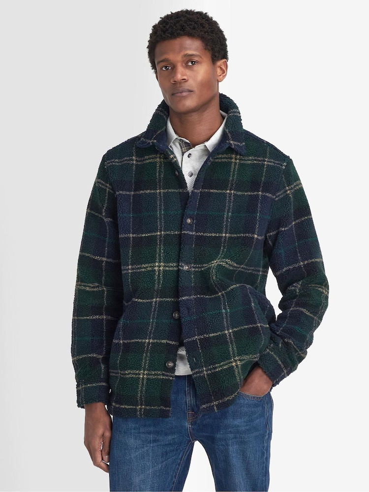 Barbour® Green Bryson Fleece Overshirt - Image 1 of 9 Barbour® Green Bryson Fleece Overshirt - Image 1 of 9