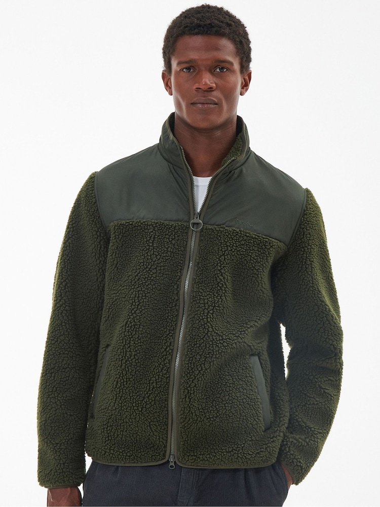 Barbour® Olive Green Olive Green Hobson Zip Up Fleece - Image 1 of 7