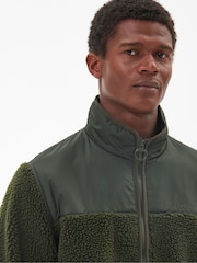 Barbour® Olive Green Olive Green Hobson Zip Up Fleece - Image 4 of 7