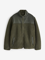 Barbour® Olive Green Olive Green Hobson Zip Up Fleece - Image 6 of 7