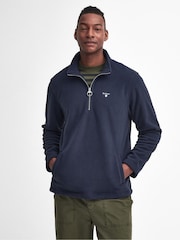 Barbour® Navy Quarter Zip Essentials Fleece - Image 1 of 7