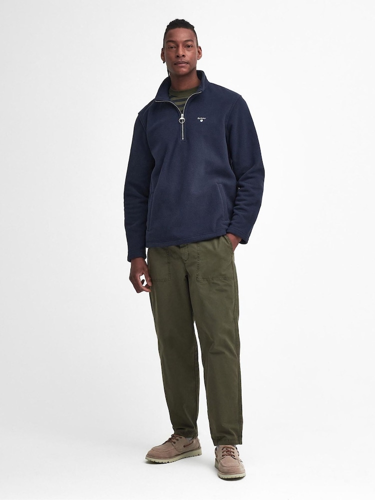 Barbour® Navy Quarter Zip Essentials Fleece - Image 4 of 7