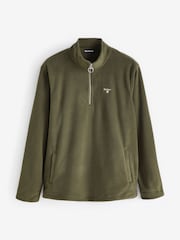 Barbour® Olive Green Quarter Zip Essentials Fleece - Image 6 of 6