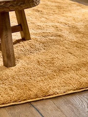 Ochre Yellow Cosy Washable Shaggy Rug - Image 2 of 5