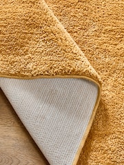 Ochre Yellow Cosy Washable Shaggy Rug - Image 4 of 5