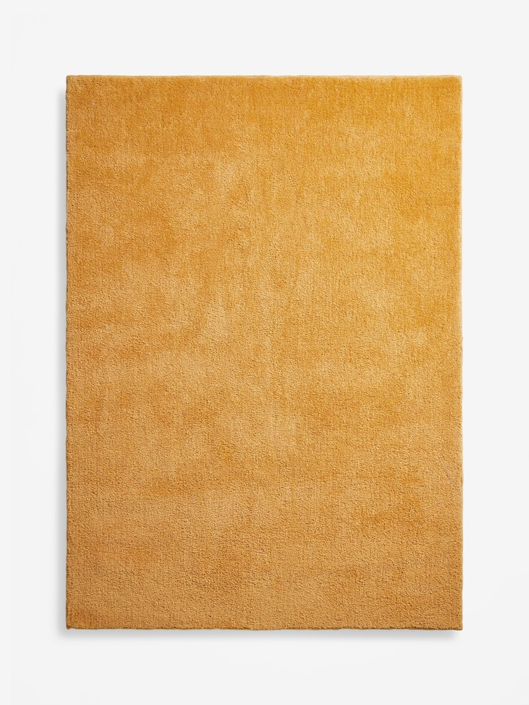 Ochre Yellow Cosy Washable Shaggy Rug - Image 5 of 5