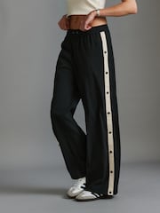 Charcoal Grey Nylon Popper Side Trackpants - Image 2 of 6