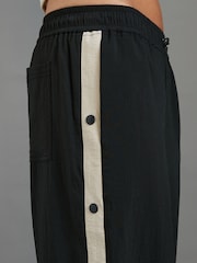 Charcoal Grey Nylon Popper Side Trackpants - Image 4 of 6