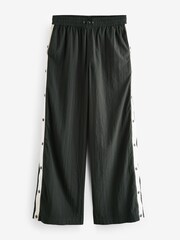 Charcoal Grey Nylon Popper Side Trackpants - Image 5 of 6