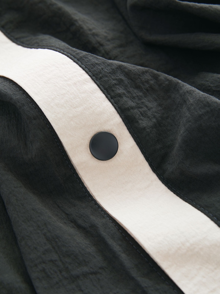 Charcoal Grey Nylon Popper Side Trackpants - Image 6 of 6